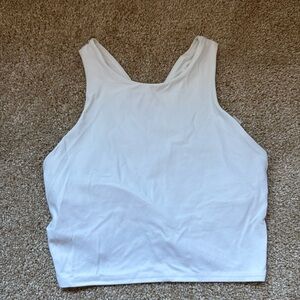 Athleta White Conscious Crop Sport Bra XSmall